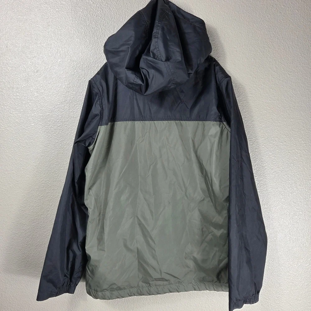 Columbia Kids Youth Medium Fleece Lined Hooded Jacket Black Gray Red